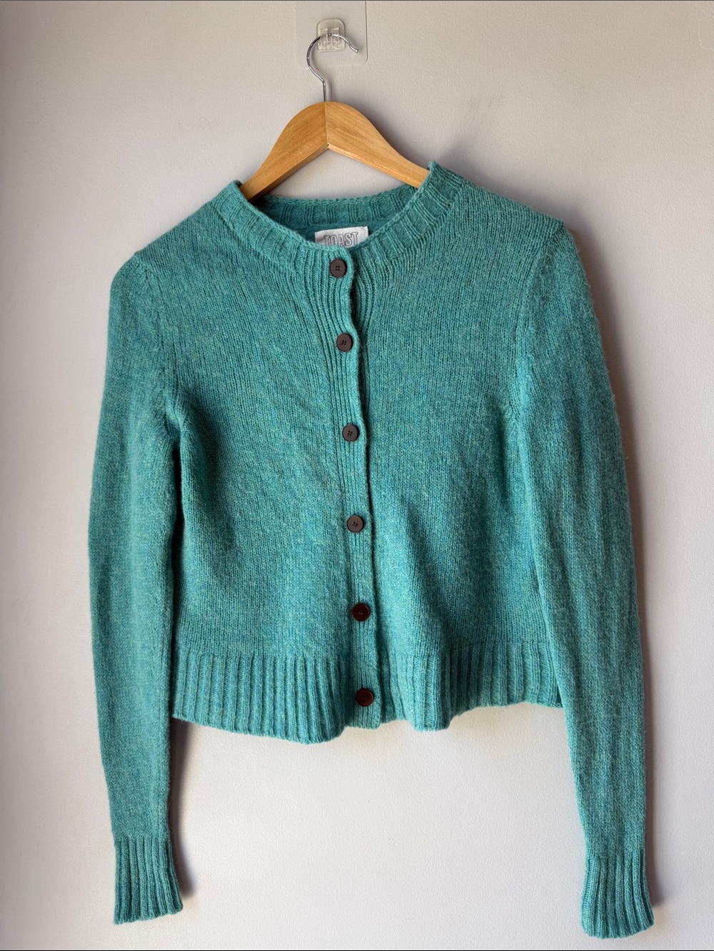 TOAST Wool Cardigan Teal